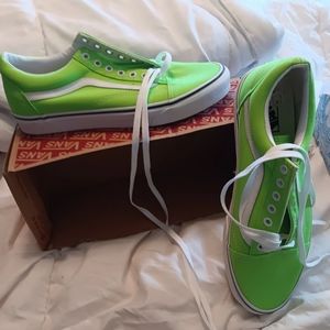 Bright green Vans shoes